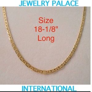 🆕14K Gold Filled Flat Mariner Unisex Necklace